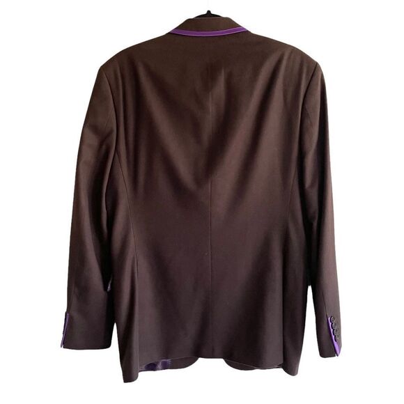 𝅺SAND COPENHAGEN Wool Cashmere Blazer Jacket Brown Purple 50R - Picture 7 of 13